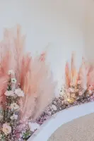 몽환적인 핑크 팜파스그라스 플라워 디테일